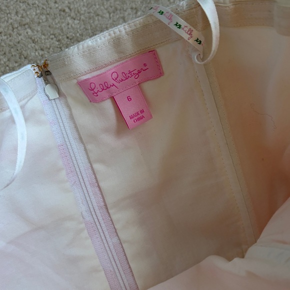 LIKE NEW Lilly Pulitzer Women's Size 6 Floral & Umbrellas Print Strapless Dress - Picture 10 of 12